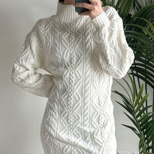 Knit white dress